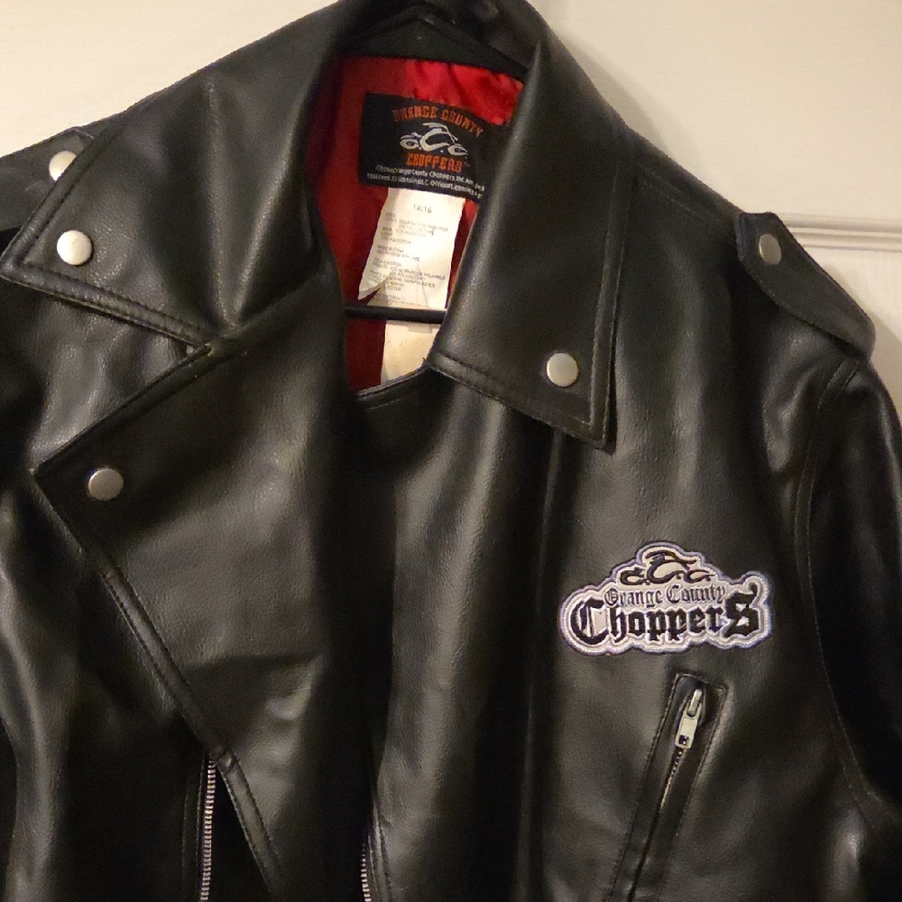 Orange County Choppers Black Leather Jacket